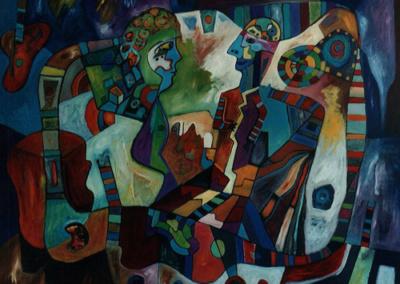 Eric Boo,El encuentro,painting